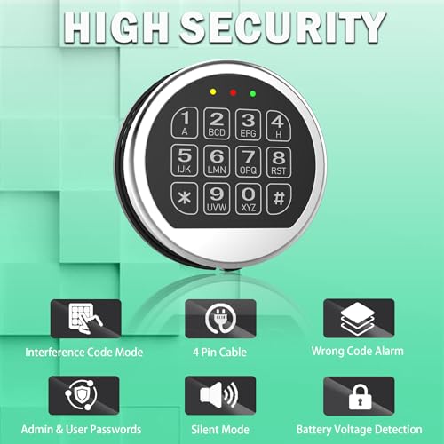 Electronic Safe Lock Gun Safe Lock Replacement with Swing Bolt Lock