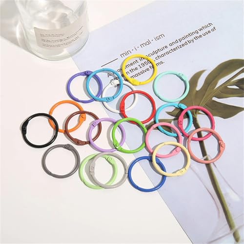 Binder Ring 150Pcs Multifunction Binder Office Clips Metal Key Chain for Index Cards Reusable for Notebook Loose-Leaf Book Binding