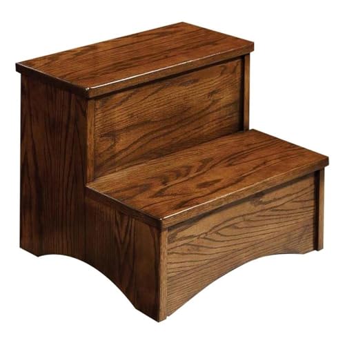 Intercon Furniture Oak Park Bedroom Traditional Wood Step Stool in Brown