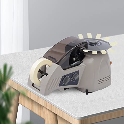 Automatic Carousel Tape Dispenser Multi-User Desktop Tape Cutter for Packaging Shipping Station Industrial Heavy Duty Tape Holder Dispensing Tool for Office Warehouse Workgroup Use