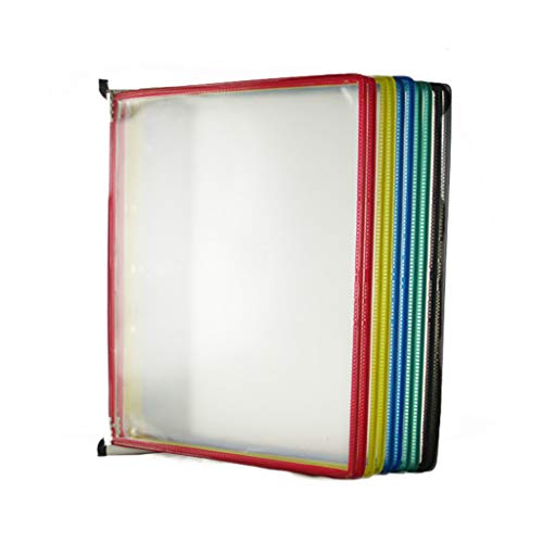 KGDJBGSE Wall Mounted File Holder A4 Folder Organizer Hanging Flip Display Magnetic(10 pages)