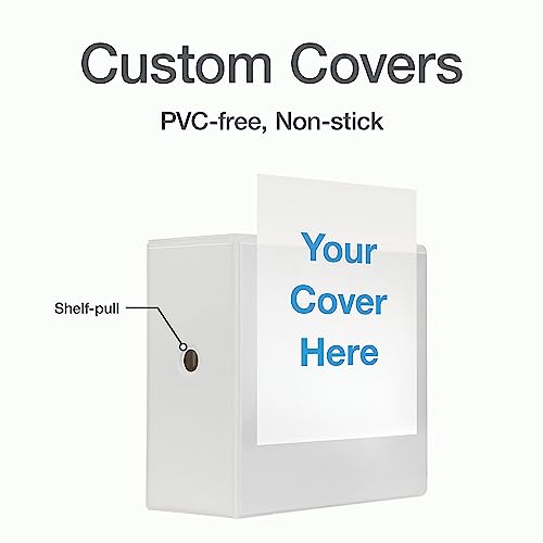 Cardinal 26360 XtraLife ClearVue Non-Stick Locking Slant-D Binder, 6-Inch Cap, 11 x 8 1/2, White