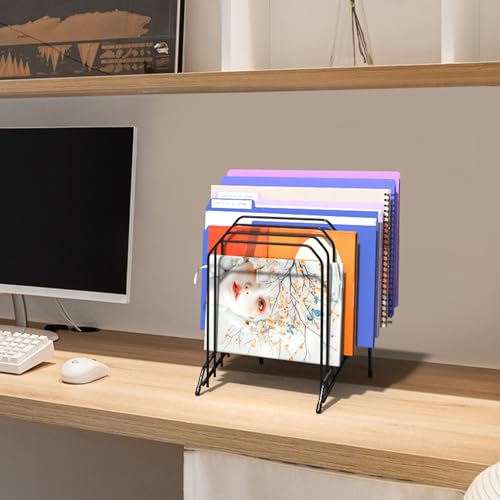 Gawerk Incline Metal Desk File Organizer with 8-Section 2 Pack