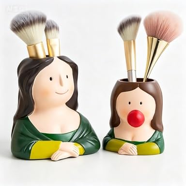 MQELHKCYSGX Pen holder resin pencil, multi-functional office stand, desktop decoration item, excellent gift for Valentine's Day, birthday and Christmas celebrations