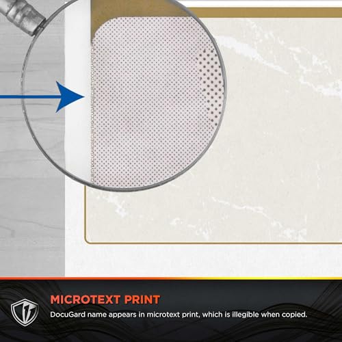 DocuGard Standard Gold Marble Middle High Security Check Paper - Laser/Inkjet Printer Compatible - 11 Security Features - 500 Blank Business Checks (04513)