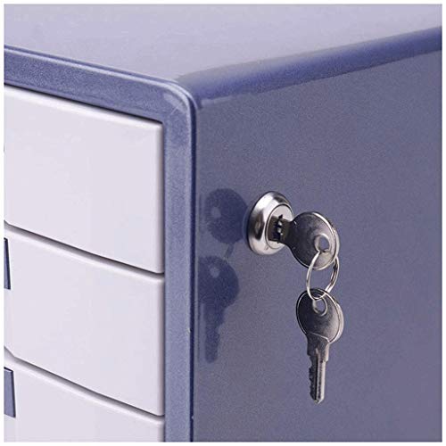 AFPSDLFJDLS File Manager- Drawer File Cabinet with Lock, Desktop Drawer Organizer，30 * 35 * 30.8cm(Gray)