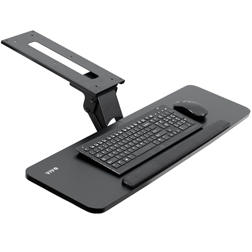 VIVO Black Under Desk 34 x 10 in Adjustable Keyboard Tray, MOUNT-KB36B