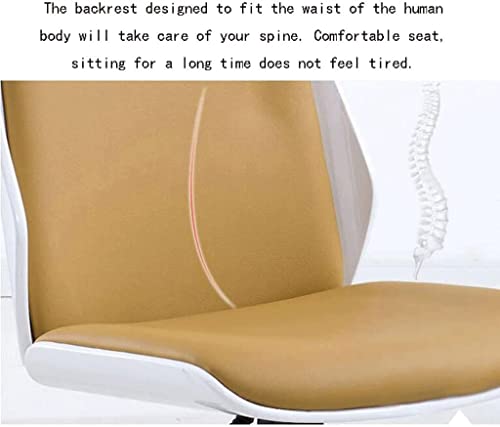 POCHY Flexible Office Chair Office Chair Adjustable Desk Chair Wood Leather Computer Chair Home Managerial Chairs Minimalist Executive Chairs Cozy
