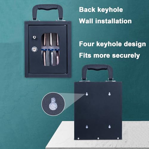 Cold rolled steel Pocket Chart Storage Cabinet, Classroom cell phone storage cabinet w/Portable Handle, Key Lock & Handwritten Tags,Cell Phone Storage Station Lockers for Office School Factory