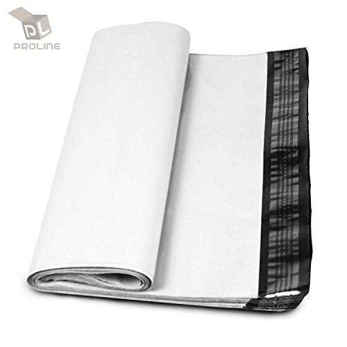 12 x 16 Inch ProLine Packaging Supplies White Poly Mailers Self-Sealing Shipping Envelopes Plastic Mailing Bags 2.5 Mil Thickness 12"x16" (2000)