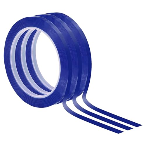 Alianm White Board Tape 18pcs 3/6/8/10mm Graphic Chart Tape Art Whiteboard Tape Marking Tape Thin Dry Erase Tape Self-Adhesive Artist 66M(Blue,6mm)