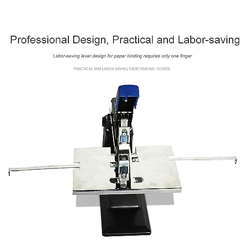 Manual Heavy-Duty Stapler, Desktop A3/A4 Flat/Saddle Stapler with Push Nail Slot Design,Labor Saving and Durable, for Office