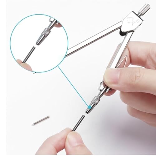 Alloy Compass Can Hold Pencil Cores Other Stationery Items