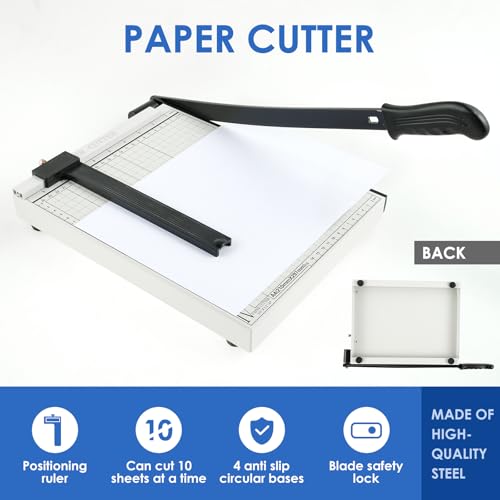 HSHGZSR Safe Paper Cutter Paper Trimmer Stable Versatile Paper Cutter Guillotine Paper Cutter Slid Proof Paper Slicer Hand Held Paper Cutters for Pictures or Craft
