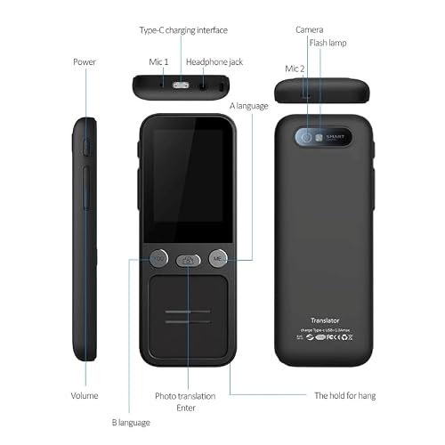 Intelligent Voice Real-time Translator Line Language Recording Large Screen Portable Offline