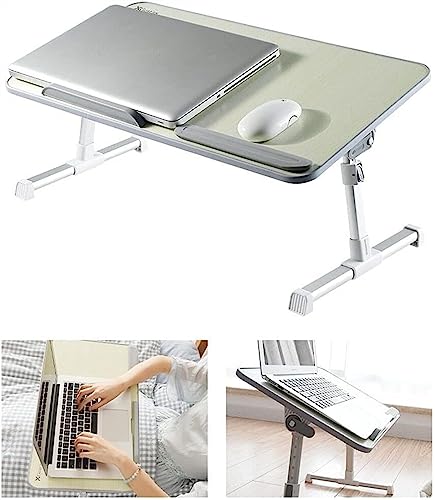 GAZOGJ Adjustable Folding Laptop Table Lap Desk Bed Computer Tray Stand 4 Levels 5 Heights Foldable Portable for Watching Movie