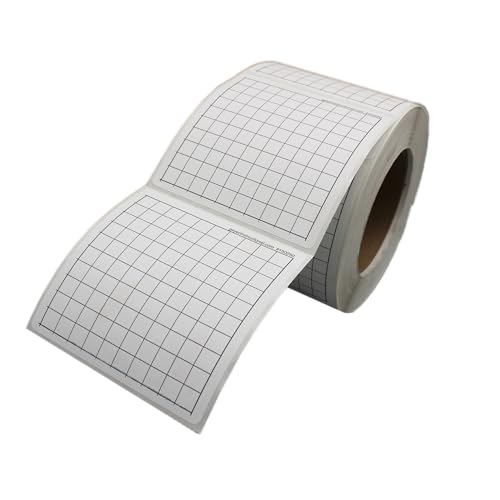 Geyer Instructional Products - 3.75" x 3.75" Graph Paper Grid Stickers, 10 Squares x 10 Squares, Roll of 500 Stickers