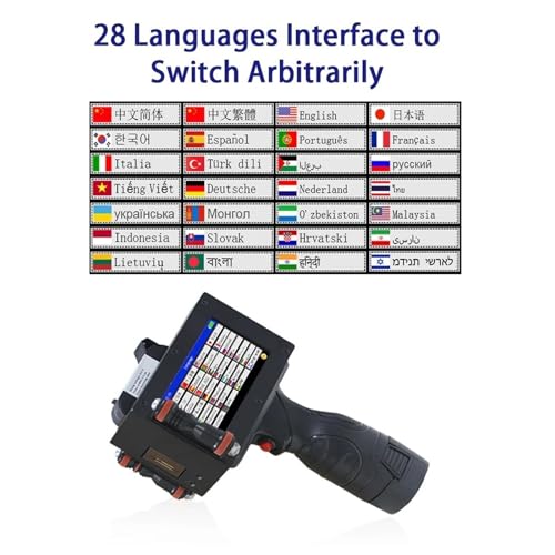 SHIHUANI 12.7mm Portable Handheld Inkjet Printer for Text QR Barcode Batch Number Logo Image(Without Ink(JP))