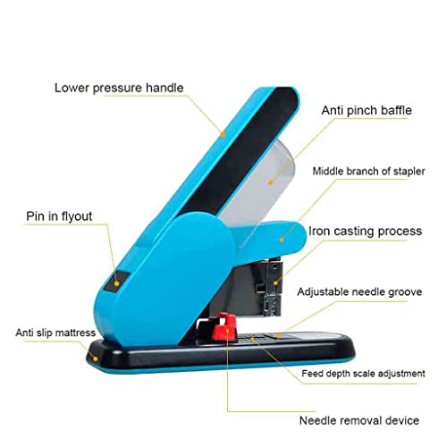 GTTBL Low Strength Desk Staplers Heavy Duty Desk Stapler 130-210 Sheet Capacity Desktop Stapler Desk Stationery