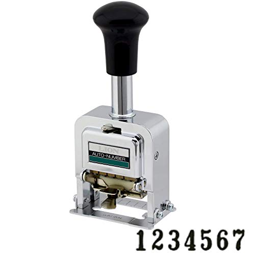 Lion Pro-Line Heavy-Duty Automatic Numbering Machine 7-Wheel, Roman (C-77)