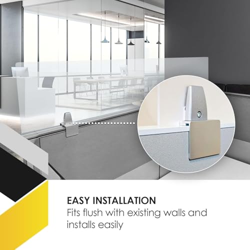 OBEX Acrylic Mounted Small Brackets Quality Desk Privacy Panel & Divider for Your Office Cubicle-Increase Separation & Improve Productivity, 24" x 72", Frosted