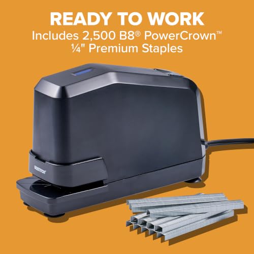 Bostitch Office Impulse Heavy Duty Electric Stapler Value Pack, 45 Sheet Capacity, Includes 5,000 Staples, No-Jam, Faster Stapling, Black