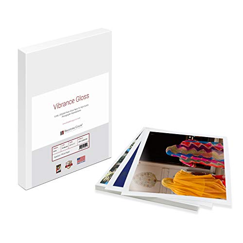 Vibrance Gloss Photo Printer Paper 10 mil 255 gsm Glossy Finish Premium Photo Paper Sheets 13 inches x 19 inches 50 sheets Works with All Inkjet Printers Including Professional Makes and Models