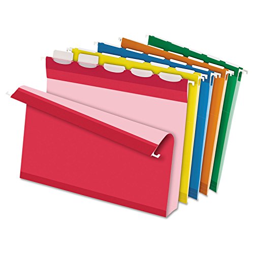 Pendaflex 42700 Box Bottom Hanging Folders,w/Ready Tabs,Ltr, 20/BX, AST