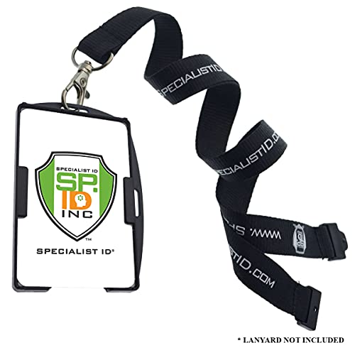 Bulk 50 Pack - RFID Blocking ID Badge Holder (Holds 2 Cards) - SkimSAFE- Dual Sided Shield Blocks 13.56MHz Radio Signal - Specialist ID (Frosted Clear)