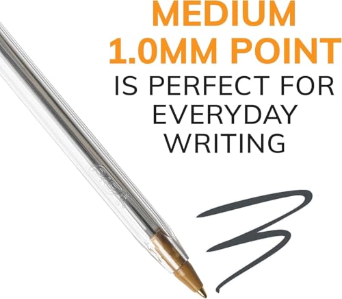 BIC Cristal Xtra Smooth Ballpoint Pen, 1mm Medium Point, 120 Count