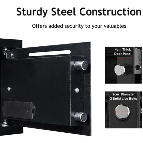 TBLOTYD Key Safe Wall Mounted Safe Box 16L Money Box Drop Slot Safes Collectbox, Electronic Home Safe Pin Code Password Keypad