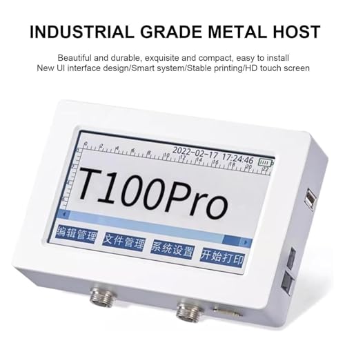 Lbxlhr Continuous Coding and Marking Machine,Date Coding Machine,Small Printer Inkjet Coder,Automatic Inkjet Printer,Date Printer,with 5 Inch Touch Screen(12.7mm)