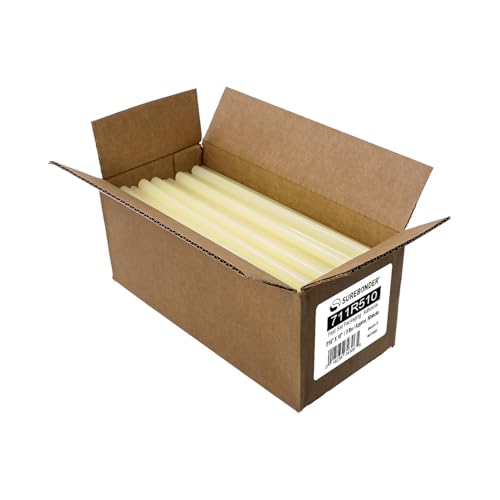 Surebonder 711R510 Full Size 10" Fast Set Packaging Hot Glue Sticks for Box and Package Sealing, 15 Second Set Time, 5 lb Box, Light Amber