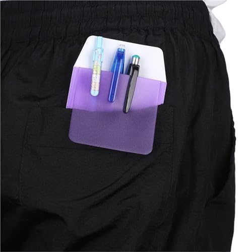 HongJP Pocket Protector 8 Pcs Pen Pouch, PVC Leak-Proof Pocket Protector for Nurses(Style B-transparent)