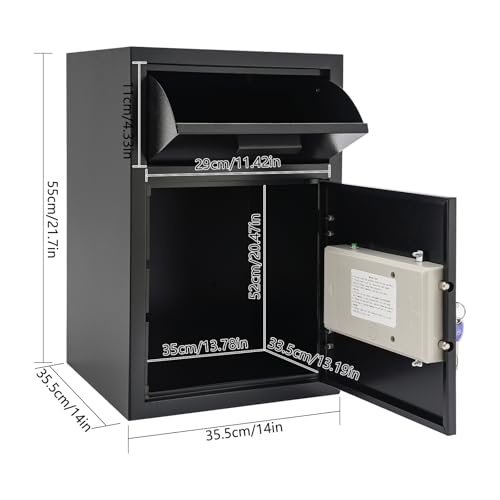 Drop Box for Money and Mail, Drop Slot Safe Cash Depository Safe