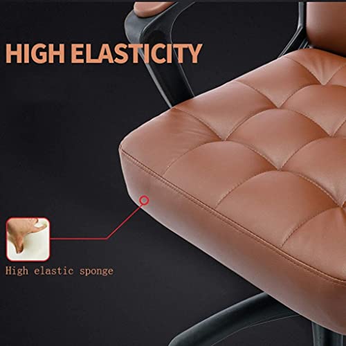 POCHY Flexible Office Chair Office Chairpu Leather Desk Chair Height Adjustable Rotating Computer Chair for Home Managerial Chairs Executive Chairs Cozy
