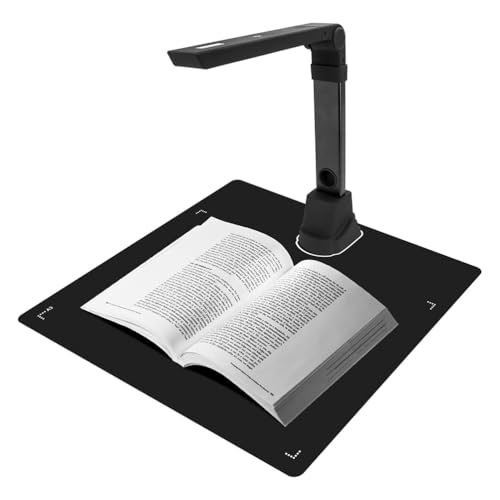 TYZDLSM Book Document Camera, 12MP Folding Document Scanner, for Office Books Teaching, with 6 LED Fill Lights, Capture Size A3, for Web Conferencing, Distance Education