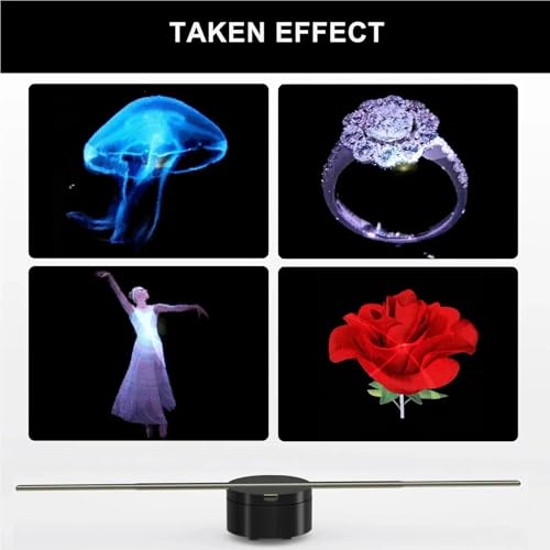 3D Hologram Projector Fan Wall-Mounted WiFi LED Player Sign Holographic Lamp Remote Advertising Display Image Video