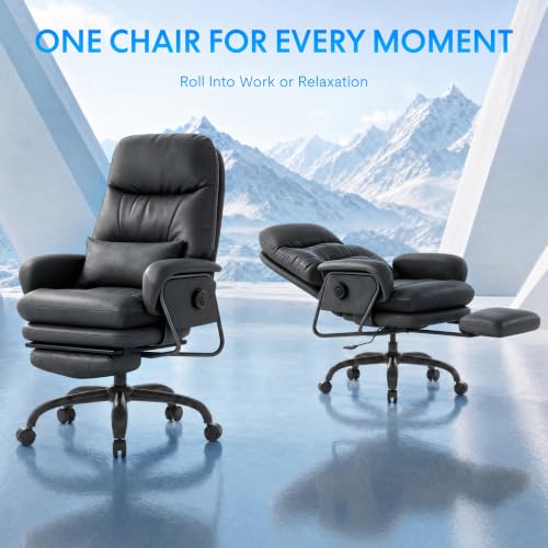 FLEXISPOT Cooling Ergonomic Office Chair with Footrest, Black, HC4 Cool