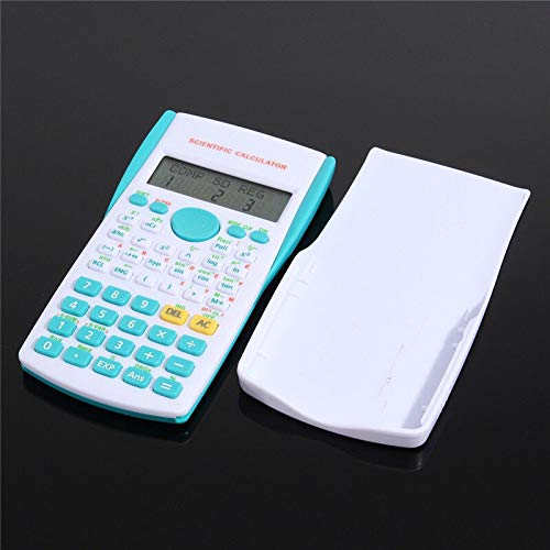 NSUQOA Portable Multifunctional Calculator Calculadora Cientifica for Mathematics Teaching Students Function Display(Sky Blue)