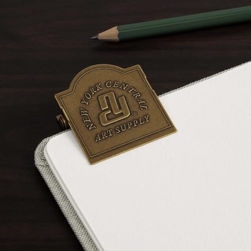 New York Central Decorative Embossed Brass Book Clip, 10 Pack
