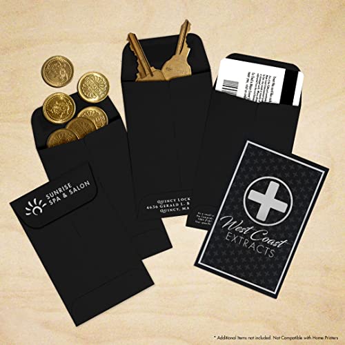 LUXPaper #1 Coin Envelopes | 2 1/4" x 3 1/2" | Midnight Black | 80lb. Text | 250 Qty