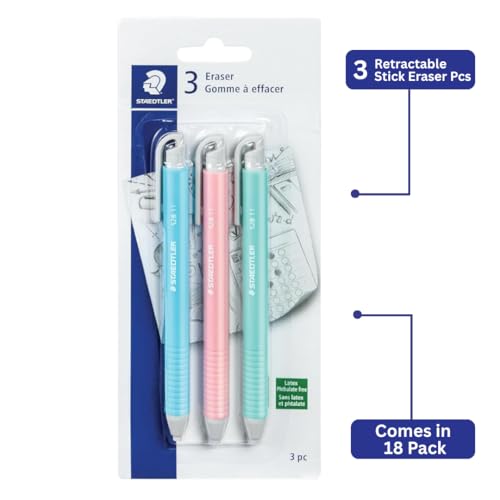 STAEDTLER Vinyl Eraser Holder, 18-Pack