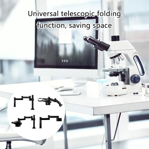JINPIAOPIAO Microscope Arm Metal General Telescopic Foldable 360 Degree Stand Simple Installs for Multifunction Viewing & Space Sa
