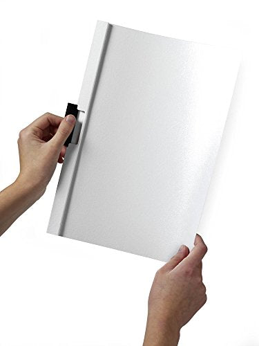DURACLIP 60 A4 Clip Folder | Holds Up-to 60 Sheets of A4 Paper | Robust Metal Sprung Clip | Pack of 25 Grey Coloured Files