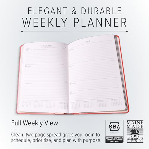 Gallery Leather Desk Weekly Planner 2026-2027 Tremont Atlantic