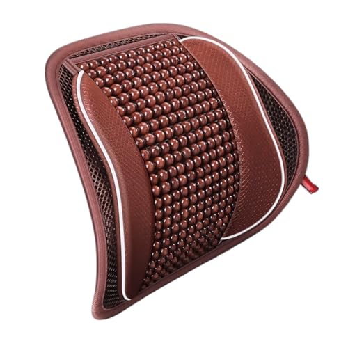 SDREYKUF Car Lumbar Cushion Back Support for Seat Office Chair Massage Beads for Comfort