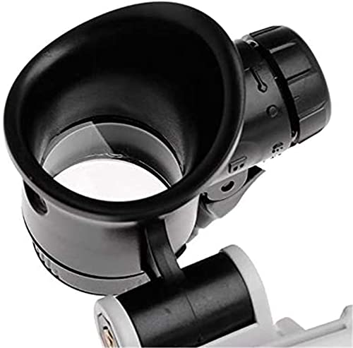 EUQKKWLOY Headband Magnifier,Handheld Digital Magnifier,Head-Mounted Magnifying Glass,Headband Glasses Magnifier Magnifying Glass with Led Lights 8X 15X 23X Illuminated Magnifier Loupe