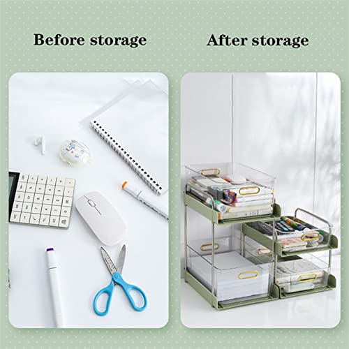 EliteBloom File Magazine Folder Holder Desktop Storage Box Drawer File Rack Desktop Organizer Transparent Large Capacity Can Hold A4 Paper for Office Home Activity Room File Organizer