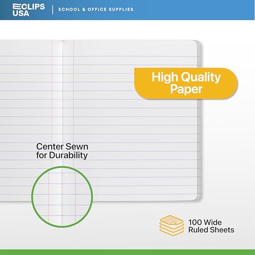 Composition Notebook Wide Ruled Composition Notebooks Bulk Orange Marble Hard Cover Wide Ruled Notebook Paper Note Books For Schools Marble Composition Books 100 Sheets 200 Pages 9.75” x 7.25” (24 Pack, Orange)